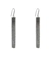 Isabel Marant Dangling Rhinestone Drop Earrings In Gray