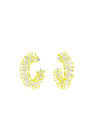 Isabel Marant Crystal Earrings In Yellow