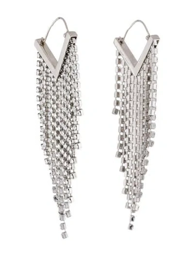 Pre-owned Isabel Marant Crystal Embellished Drop Earrings In Multi