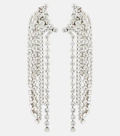 Isabel Marant Midnight Dancin Crystal Drop Earrings In Silver