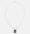 Isabel Marant Crystal-embellished Pendant Necklace In Khaki
