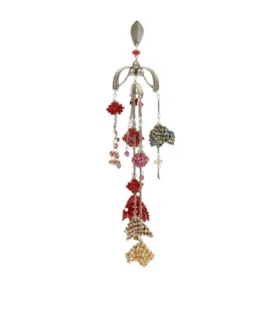 Isabel Marant Crystal Fringe Single Earring In Multi