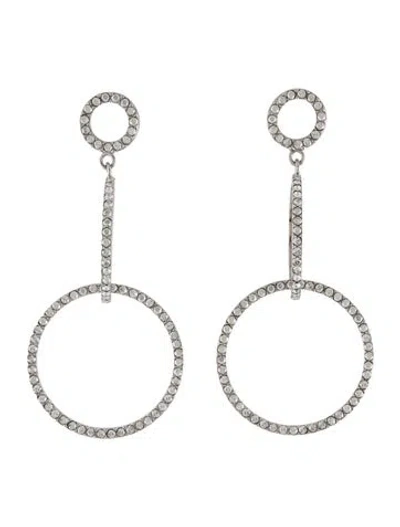 Pre-owned Isabel Marant Crystal Hoop Drop Earrings In Multicolor