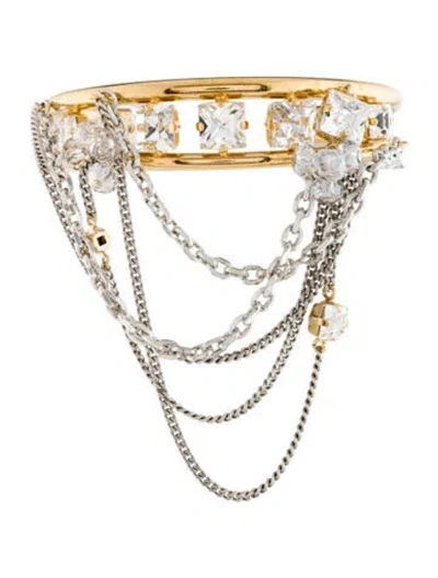 Pre-owned Isabel Marant Crystal Jodie Cuff Bracelet, 6.75" In Multicolor