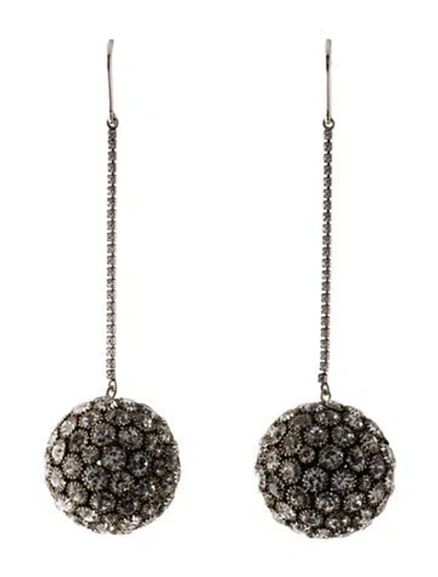 Pre-owned Isabel Marant Crystal Life On Mars Drop Earrings In Transparent