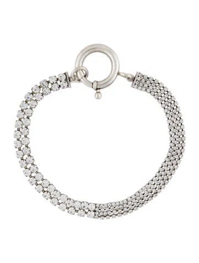 Pre-owned Isabel Marant Crystal Queen Of Night Ras Du Cou Collar Necklace, 16.25" In Multi