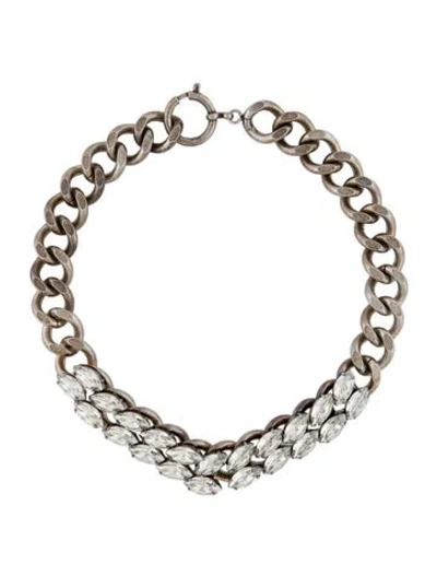 Pre-owned Isabel Marant Crystal 'the Embrace' Collar Necklace, 16" In Multi