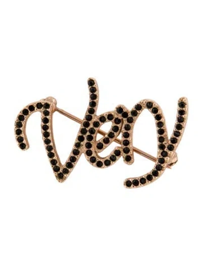 Pre-owned Isabel Marant Crystal "very" Brooch In Multi