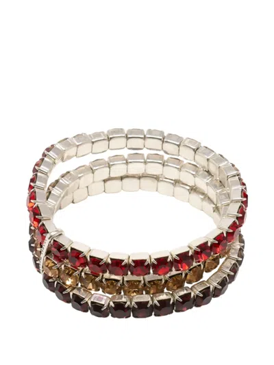 Isabel Marant Crystal-embellished Bracelet In Green