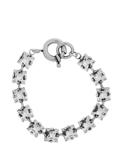 Isabel Marant Crystal-embellished Brass Bracelet In Metallic