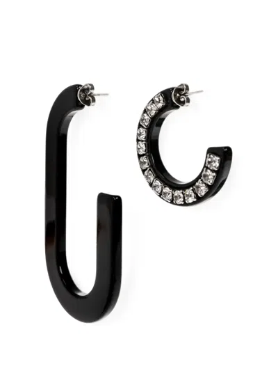 Isabel Marant Crystal-embellished Mismatched Earrings In Multi