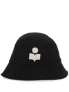 Isabel Marant Wide Brim Cotton Bucket Hat In Black/ecru