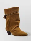 Isabel Marant Cuban Heel Mid-calf Boots With Tassel Detail