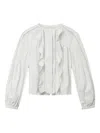 Isabel Marant Cubraly Ruffled Lace Shirt In White