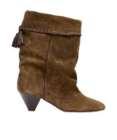 Isabel Marant Cuff Detail Ankle Boots In Multi