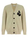 Isabel Marant Light Beige Knit Cardigan In Gray