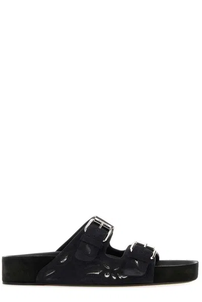 Isabel Marant Black Suede Lennyo Slippers