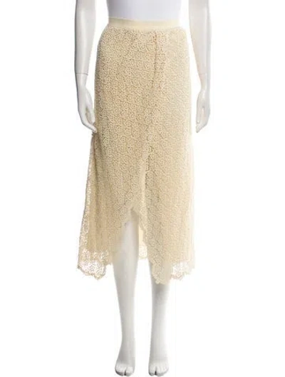 Pre-owned Isabel Marant Cutout Accent Midi Length Skirt In Neutral