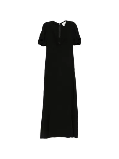 Isabel Marant Cut-out Puff-sleeve Dress In Black