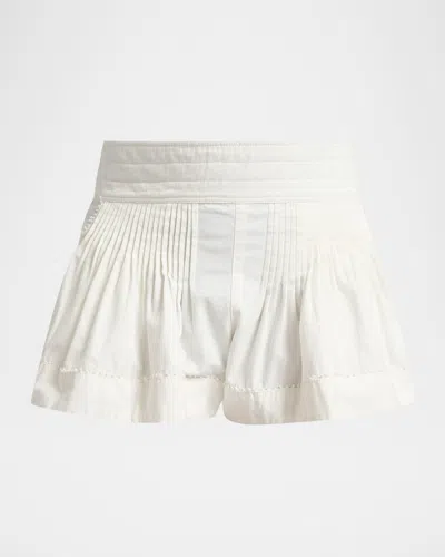 Isabel Marant Cybila Cotton Shorts In White