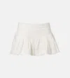 Isabel Marant Cybila Pintucked Cotton Shorts In Neutral