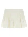 Isabel Marant Cybila Pintucked Cotton Shorts In White