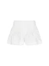 Isabel Marant Cybila Pintucked Cotton Shorts In White
