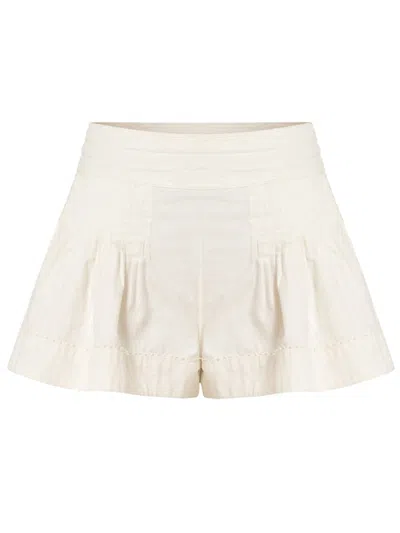 Isabel Marant Cybila Shorts Woman In Neutral