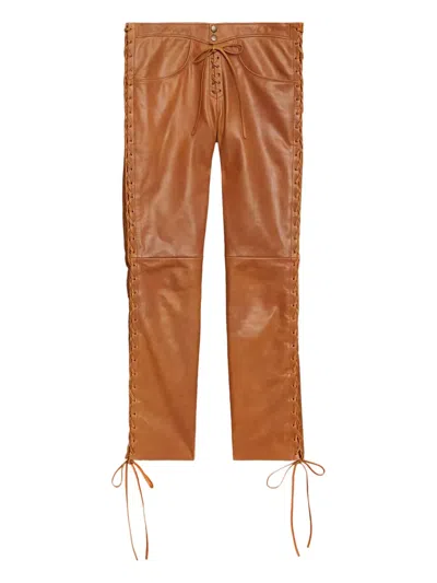 Isabel Marant Cyerra Trousers In Brown