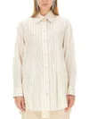 Isabel Marant Oversized Silk Blend Shirt In White