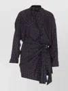 Isabel Marant D-ring Detail Wrap Dress With Knotted Belt In Black