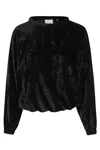 Isabel Marant Dabia Velvet Top In Bk