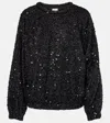 Isabel Marant Dabia Sequined Top In Black