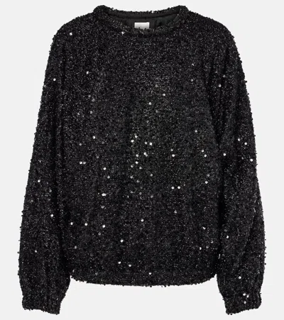 Isabel Marant Dabia Sequined Top In Black