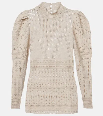 Isabel Marant Dahara Open-knit Sweater In Neutral