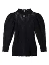 Isabel Marant Dahara Openwork Cotton Sweater Clothing In Black