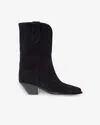 Isabel Marant Ankle Boots In Luxurious Calf Velvet Leather With Sleek Design And Quality Finish In Black