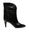 Isabel Marant Dahope Leather Ankle Boots In Black