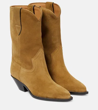 Isabel Marant Dahope Suede Boots In Brown