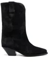 Isabel Marant Dahope Suede Leather Boots In Black
