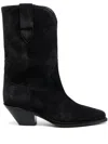 Isabel Marant Dahope Suede Leather Boots In Black