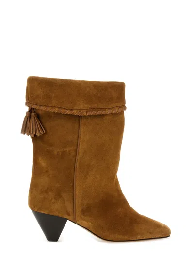 Isabel Marant Dalband Ankle Boots With 5.5 Cm Heel In Orange