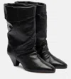 Isabel Marant Dalby 55 Leather Ankle Boots In Black