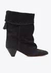 Isabel Marant Dalby 55 Mid-calf Suede Boots In Animal Print