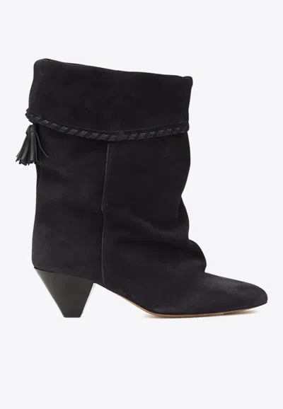 ISABEL MARANT DALBY 55 MID-CALF SUEDE BOOTS