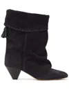 Isabel Marant Dalby Suede Ankle Boots In Black