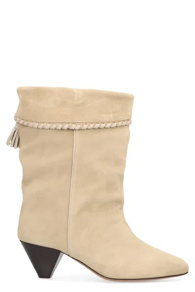Isabel Marant Dalby Boots In Suede In Neutral