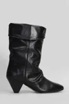Isabel Marant Dalby High Heels Ankle Boots In Black Leather In Black