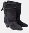 Isabel Marant Dalby Suede Ankle Boots In Black
