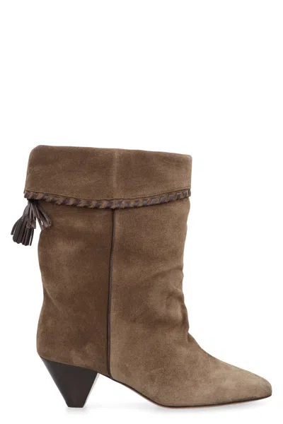 Isabel Marant Dalby Suede Ankle Boots In Brown
